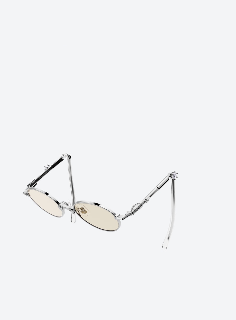 【Gentle Monster】Pico 02 (BR)フォールダブルメタルサングラス Gentle Monster PICO 02(BR) Oval Sunglasses Orange Lens